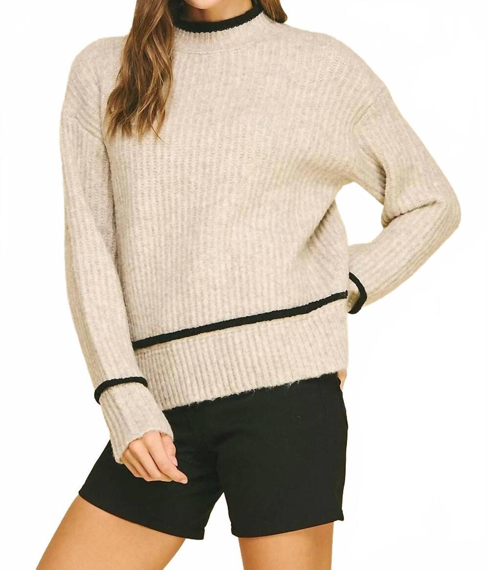 NEW PINCH boldly basic ribbed sweater in oatmeal